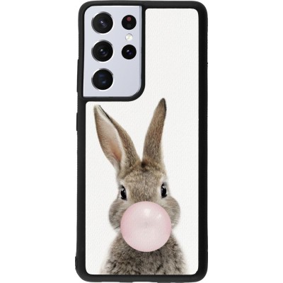 Coque Samsung Galaxy S21 Ultra 5G - Silicone rigide noir Easter 2023 bubble gum bunny