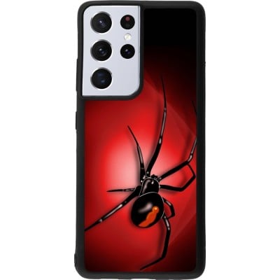 Coque Samsung Galaxy S21 Ultra 5G - Silicone rigide noir Halloween 2023 spider black widow