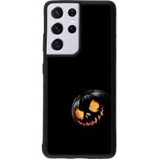 Coque Samsung Galaxy S21 Ultra 5G - Silicone rigide noir Halloween 2023 discreet pumpkin