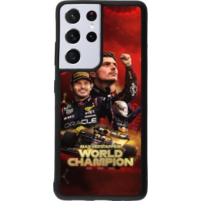 Coque Samsung Galaxy S21 Ultra 5G - Silicone rigide noir Max Verstappen Champion 2023