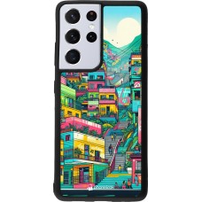 Coque Samsung Galaxy S21 Ultra 5G - Silicone rigide noir Medellin Comuna 13 Art