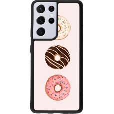 Coque Samsung Galaxy S21 Ultra 5G - Silicone rigide noir Spring 23 donuts