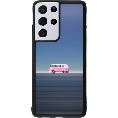 Coque Samsung Galaxy S21 Ultra 5G - Silicone rigide noir Spring 23 pink bus