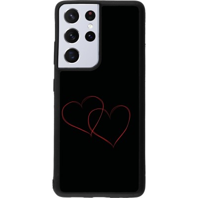 Coque Samsung Galaxy S21 Ultra 5G - Silicone rigide noir Valentine 2023 attached heart