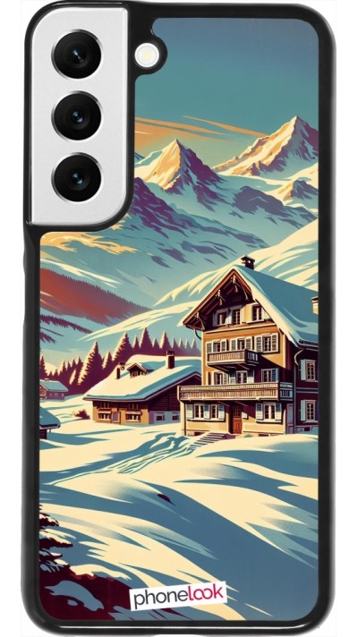 Coque Samsung Galaxy S22 - Chalet montagne enneigée