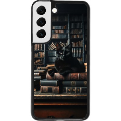 Coque Samsung Galaxy S22 - Chat livres sombres