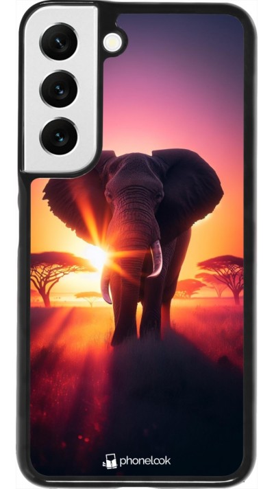 Coque Samsung Galaxy S22 - Elephant Sunrise Beauty