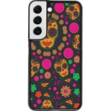 Samsung Galaxy S22 Case Hülle - Halloween 22 colorful mexican skulls