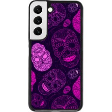 Samsung Galaxy S22 Case Hülle - Halloween 2023 pink skulls