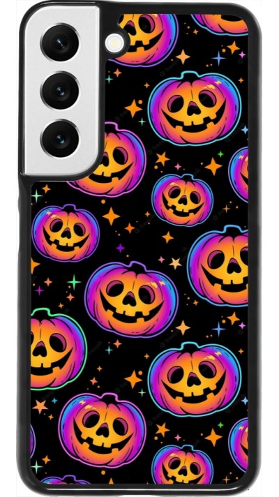 Coque Samsung Galaxy S22 - Halloween 2024 rainbow pumpkins