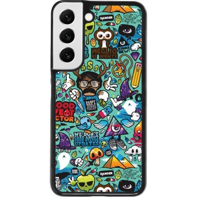 Coque Samsung Galaxy S22 - Mixed Cartoons Turquoise