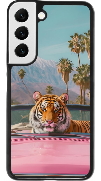 Coque Samsung Galaxy S22 - Tigre voiture rose