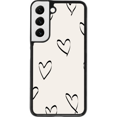 Coque Samsung Galaxy S22 - Valentine 2023 minimalist hearts