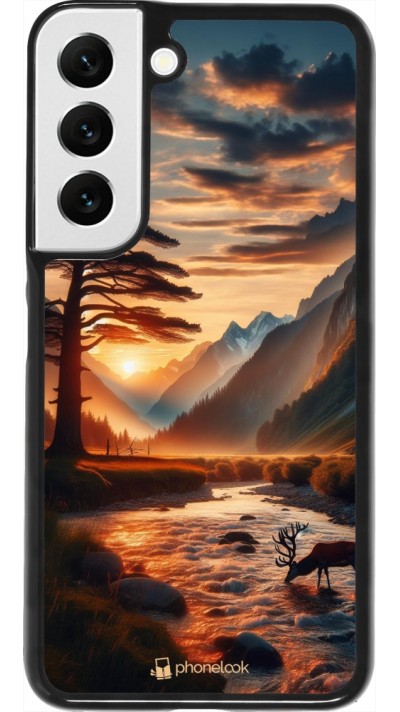 Coque Samsung Galaxy S22 - Valley Sunset Deer Tree