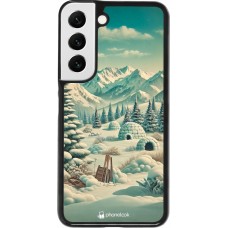 Coque Samsung Galaxy S22 - Vintage Snowy Mountain Igloo