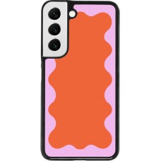 Coque Samsung Galaxy S22 - Wavy Rectangle Orange Pink