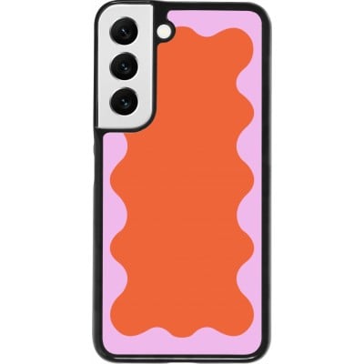 Coque Samsung Galaxy S22 - Wavy Rectangle Orange Pink