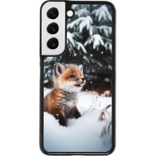 Coque Samsung Galaxy S22 - Noël 2023 Renardeau sapin