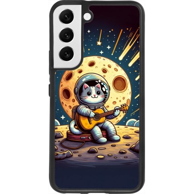 Coque Samsung Galaxy S22 - Silicone rigide noir AstroCat RockLune