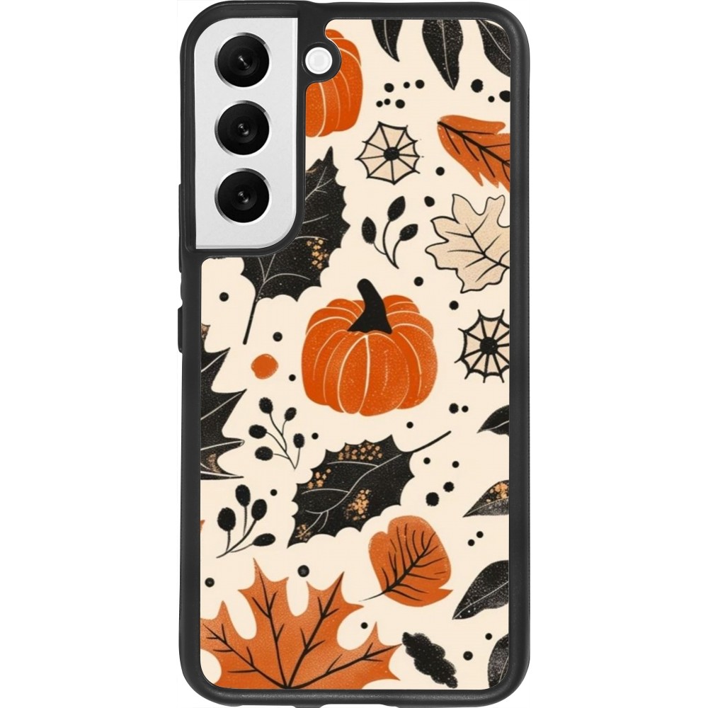 Coque Samsung Galaxy S22 - Silicone rigide noir Autumn 2024 nature