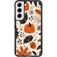 Coque Samsung Galaxy S22 - Silicone rigide noir Autumn 2024 nature