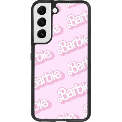 Coque Samsung Galaxy S22 - Silicone rigide noir Barbie light pink pattern