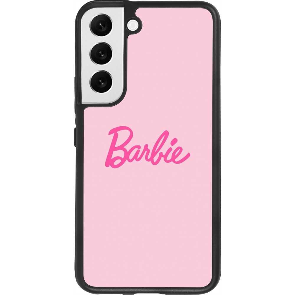 Coque Samsung Galaxy S22 - Silicone rigide noir Barbie Text