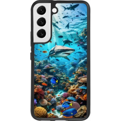 Coque Samsung Galaxy S22 - Silicone rigide noir Bora Bora Mer et Merveilles