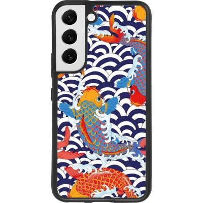 Coque Samsung Galaxy S22 - Silicone rigide noir Easter 2023 japanese fish