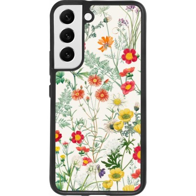 Coque Samsung Galaxy S22 - Silicone rigide noir Flora Botanical Wildlife