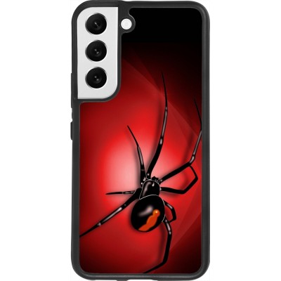 Coque Samsung Galaxy S22 - Silicone rigide noir Halloween 2023 spider black widow