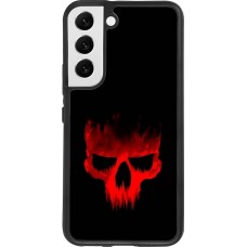 Coque Samsung Galaxy S22 - Silicone rigide noir Halloween 2023 scary skull