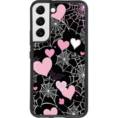 Coque Samsung Galaxy S22 - Silicone rigide noir Halloween 2024 girly