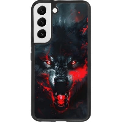 Coque Samsung Galaxy S22 - Silicone rigide noir Halloween 2024 mad werewolf