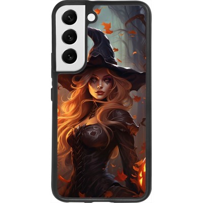 Coque Samsung Galaxy S22 - Silicone rigide noir Halloween 2024 sexy witch