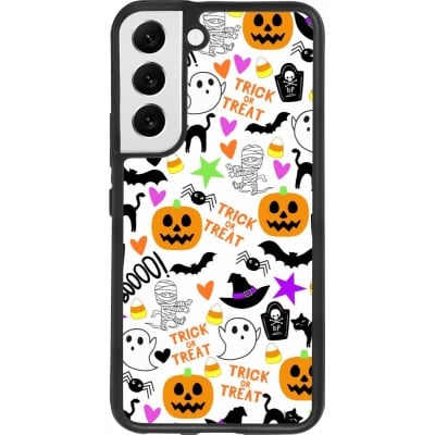 Coque Samsung Galaxy S22 - Silicone rigide noir Halloween 2024 trick or treat