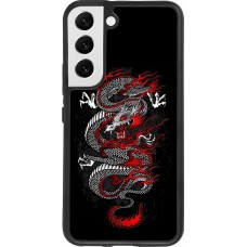 Samsung Galaxy S22 Case Hülle - Silikon schwarz Japanese style Dragon Tattoo Red Black