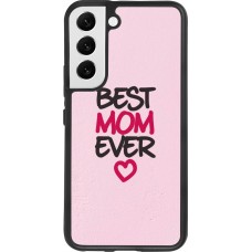 Coque Samsung Galaxy S22 - Silicone rigide noir Mom 2023 best Mom ever pink