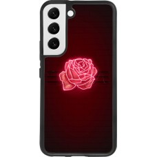 Coque Samsung Galaxy S22 - Silicone rigide noir Spring 23 neon rose