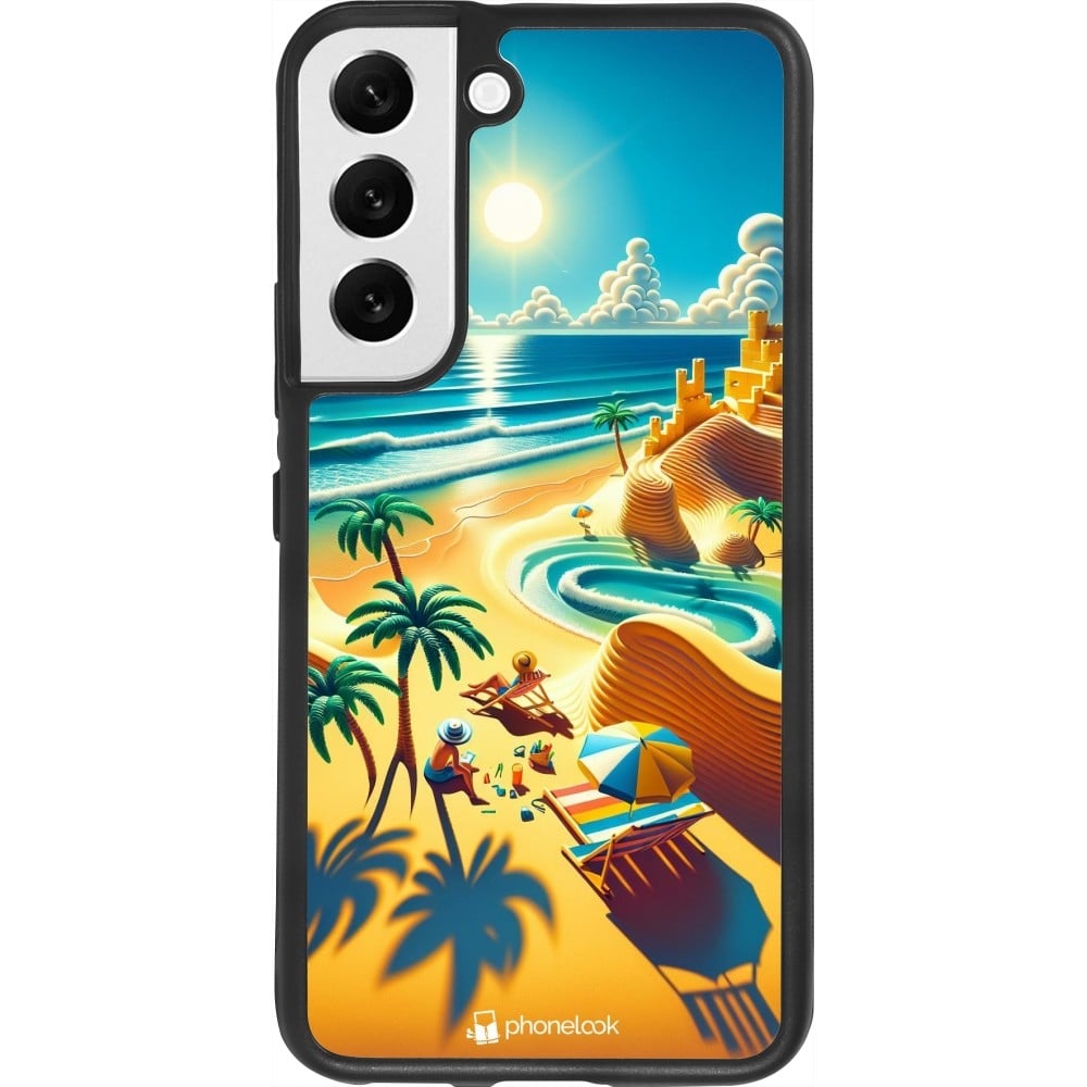 Coque Samsung Galaxy S22 - Silicone rigide noir Sunset Breeze