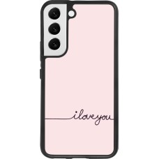 Coque Samsung Galaxy S22 - Silicone rigide noir Valentine 2023 i love you writing