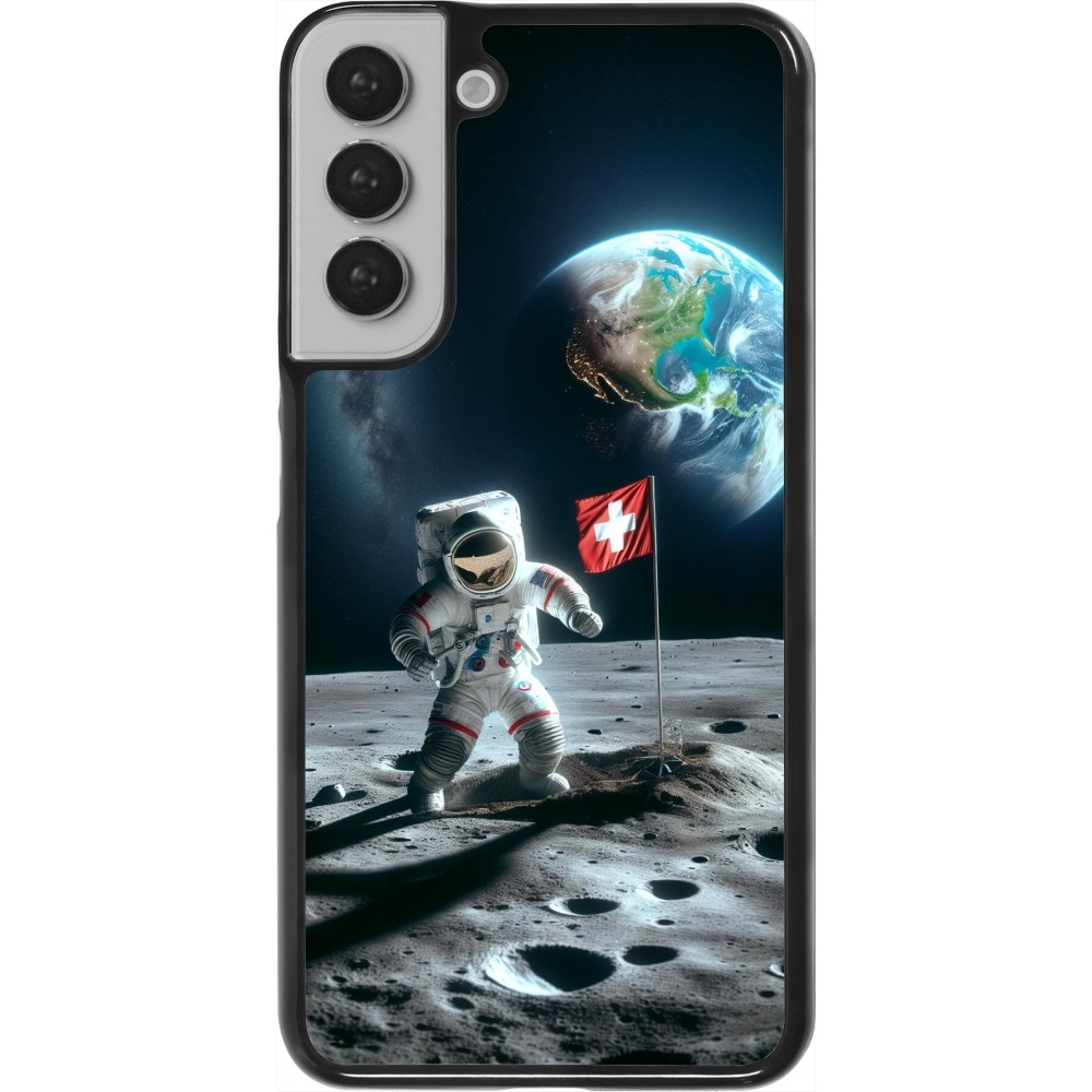 Coque Samsung Galaxy S22+ - Astro Suisse sur lune