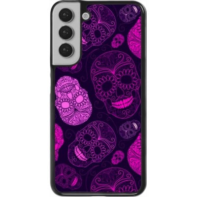 Coque Samsung Galaxy S22+ - Halloween 2023 pink skulls