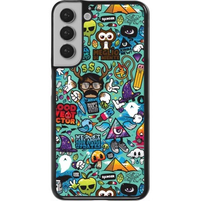 Coque Samsung Galaxy S22+ - Mixed Cartoons Turquoise