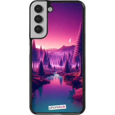 Coque Samsung Galaxy S22+ - Paysage Violet-Rose