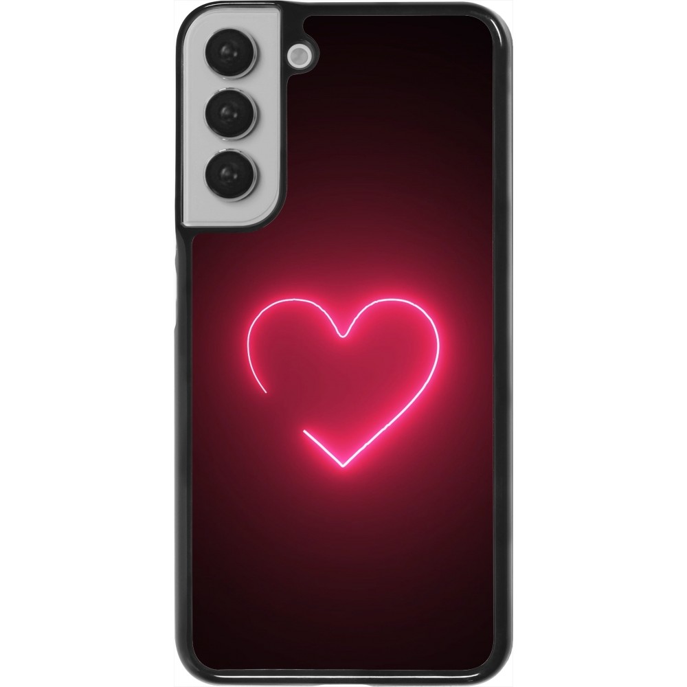 Coque Samsung Galaxy S22+ - Valentine 2023 single neon heart