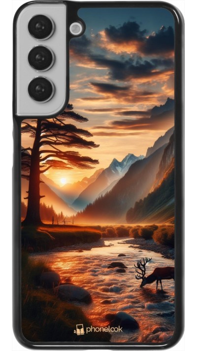 Coque Samsung Galaxy S22+ - Valley Sunset Deer Tree