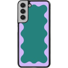 Coque Samsung Galaxy S22+ - Wavy Rectangle Green Purple