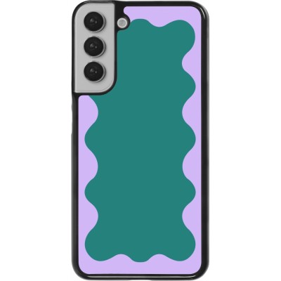 Coque Samsung Galaxy S22+ - Wavy Rectangle Green Purple