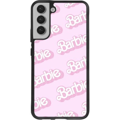 Coque Samsung Galaxy S22+ - Silicone rigide noir Barbie light pink pattern